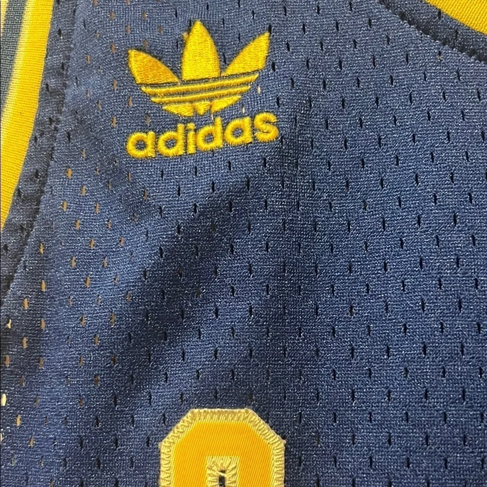 Adidas Warriors Blue and Yellow Basketball Jersey size S - Picture 4 of 7